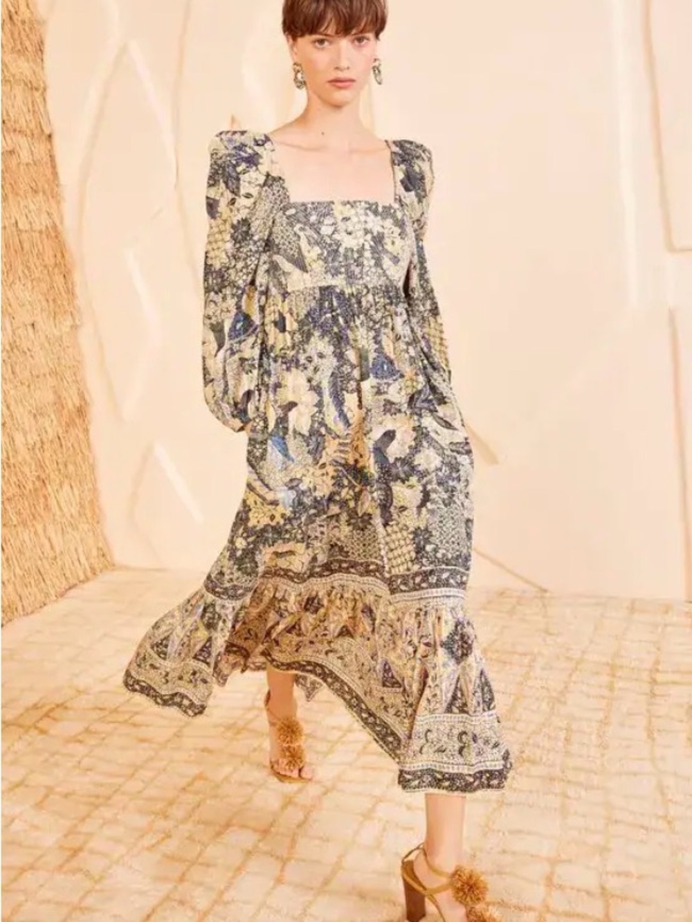 Ulla Johnson Natilda Floral Print Midi Dress NWT